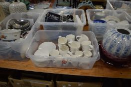 Decorative and household china etc to include Copenhagen Christmas plates.