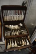 A Christofle canteen of cutlery.