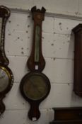 A 19th century mahogany thermometer/barometer.
