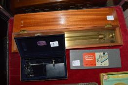 Carl Zeiss, an optical instrument housed in its original leather case together with two other