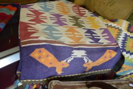 A modern Kilim carpet, 250cm x 75cm.