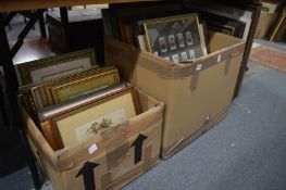 Large quantity of paintings and prints etc.