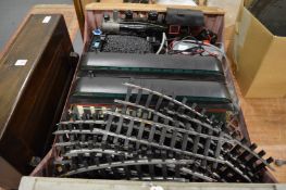 A Bachman American style train with carriages, track etc.