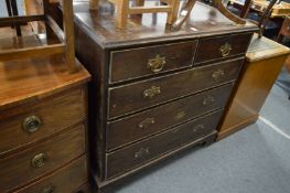 A 19th century mahogany straight front chest of drawers.