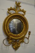 A Regency gilt wood girandole.