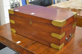 A good large 19th century mahogany and brass bound writing slope.