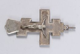 A RUSSIAN SILVER CRUCIFIX. 5ins long. 84 Mark.
