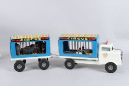 A TRI-ANG CIRCUS ON TOUR LORRY. 40cms long.