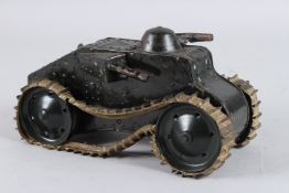 A TRI-ANG TIGER TANK. 24cms long.