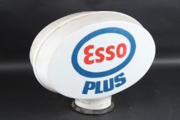 AN ESSO PLUS PLASTIC PETROL PUMP GLOBE. 48cms x 32cms.