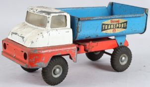 A TRI-ANG TRANSPORT BLUE AND RED LORRY. 40cms long.