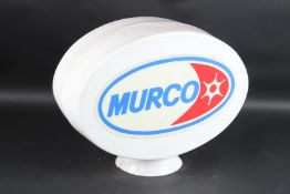 A MURCO OVAL PLASTIC PETROL PUMP GLOBE. 33cms x 46cms.