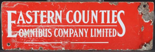 A VINTAGE DOUBLE-SIDED EASTERN COUNTIES OMNIBUS COMPANY LTD.