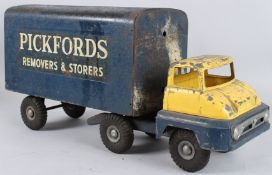 A PICKFORDS REMOVAL & STORAGE LORRY. Blue and yellow. 50cms high.