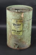 A VALOR DRUM FOR ESSO BLUE PARAFFIN. 5 GALLONS.