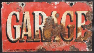 A VINTAGE GARAGE DOUBLE-SIDED SIGN. Issued by Daimler Motor Co (1904) Ltd.