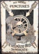 A RARE VINTAGE NO MORE PUNCTURES Middleton Pneumatic Hub Syndicate. 75cms x 50cms.