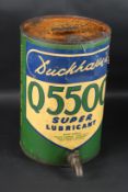 A DUCKHAMS Q5500 SUPER LUBRICANT OIL CAN. 44cms high with tap.