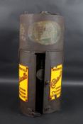 A WAKEFIELD CASTROLLO UPPER CYLINDER OIL DISPENSER. 50cms high x 16cms wide.