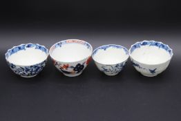 FOUR VARIOUS TEA BOWLS.