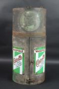A WAKEFIELD CASTROLLO UPPER CYLINDER OIL DISPENSER. 50cms high x 16cms wide.