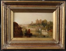THOMAS CRESWICK (1811-1869) Rochester Castle oil on panel, 14 x 21.5cm