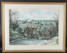 CHARLES BONE (b.1926) View of Farnham and the castle. watercolour signed, 53 x 73cm