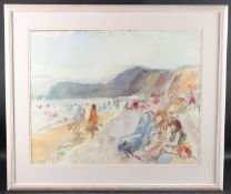 ANTHONY EYTON RA (b.1923) Figures on a beach, watercolour, signed and dated '95 53.5 x 68cm