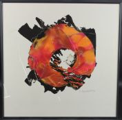 NOEL DYRENFORTH (b.1936) 'Approach' print, signed and dated '92, inscribed label verso 55 x 55cm