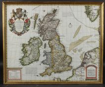 AN EARLY 18TH CENTURY FRENCH MAP OF THE BRITISH ISLES Map of the Three Kingdoms of England, Scotland