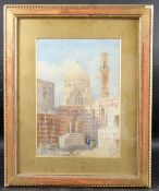 C ROYLE (19TH CENTURY) View of a Mosque, watercolour, signed, 34.5 x 24cm