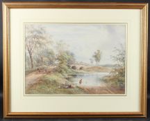 HENRY EARP SENIOR (1831-1914) 'Rockford Bridge Surrey' watercolour, signed and dated 1894 37 x 53cm