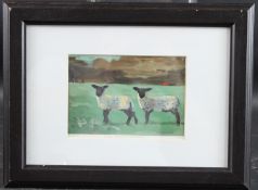 COLIN RUFFELL 'Two Spring Lambs' limited edition colour print, 2/25 signed and inscribed in