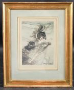 ARTHUR RACKHAM 'From Wagner's opera, Das Rheingold' colour print, 17 x 12.5cm