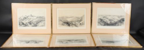 FRANCOIS STROOBANT Views of the Holy Land set of six tinted lithographs each 32 x 43cm approx. (6)