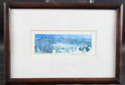 ADRIAN HEMMING 'Bay of Tranquility '93' watercolour, signed, inscribed in pencil, 7 x 18cm