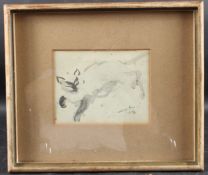 CATHLEEN MANN (1896-1959) Siamese cat, ink and wash signed and dated 1949 16 x 21.5cm