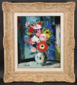 FRANCOIS GALL (1912-1987) Flowers in a vase, oil on board, signed, 45 x 37cm