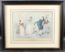 EARLY 19TH CENTURY SATIRICAL 'Anticipation or Nuts with Thick Rinds for John Bull to Crack'