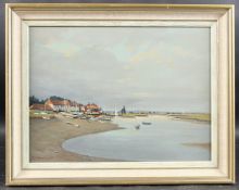 FRANK LESLIE CRAMPHORN (1918-2000) 'Overy Staithe' oil on board, signed and dated '88 29 x 39cm