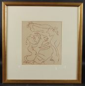 HENRI MATISSE Florilege des Amours de Ronsard lithograph Wiseman Originals Gallery label, 25 x 27.