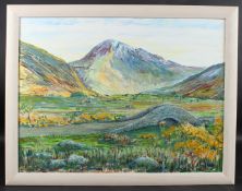 SHIRLEY KELLY 'Snowdonia N.Wales' acrylic on canvas, signed 45 x 60cm