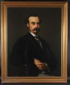 ATTRIBUTED TO WILHELM AUGUST RUDOLF LEHMANN (1819-1905) Portrait of a gentleman oil on canvas 90 x