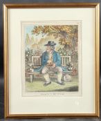 JAMES GILLRAY (1757-1815) 'Delicious Weather' coloured etching. published by H Humphrey 1808 26 x