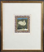 RAYMOND JOHN (JACK) COUTU 'Snowy Egret' mixed media, signed, inscribed and dated '89 in pencil 9 x