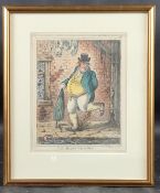 JAMES GILLRAY (1757-1815) 'Sad Sloppy Weather' coloured etching. published by H Humphrey 1808 26 x