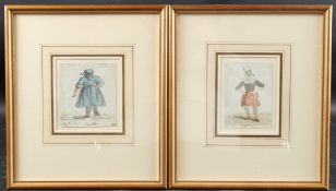ATTRIBUTED TO JOHN NIXON Two ink and wash studies of figures, one annotated and dated 1795, 10.5 x