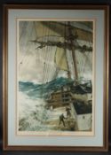 MONTAGUE DAWSON (1895-1973) 'The Rising Wind' chromolithograph, signed in pencil, published 1969