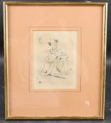 PAUL CÉZANNE (1839-1906) Portrait of Armand Guillaumin with a Hanged Man etching 15.5 x 12cm