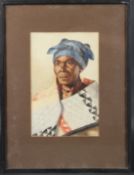 CONSTANCE HELEN GREAVES (1882-1966) Portrait of an African woman, watercolour, signed, 25 x 16.5cm